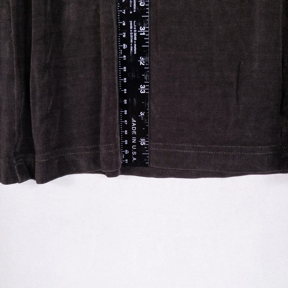 Coldwater Creek Womens Maxi Skirt Large Olive Slinky Knit A-Line Modest Stretch